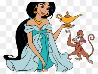 Genie Lamp Clipart Aladdin Magic Carpet - Aladdin And Jasmine And Abu - Png Download
