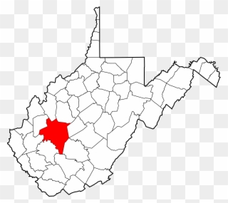 Map Of West Virginia Highlighting Kanawha County - Map Of West Virginia Sistersville Clipart