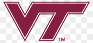 Athletics Vt Logo Maroon On White Background - Virginia Tech Logo Clipart