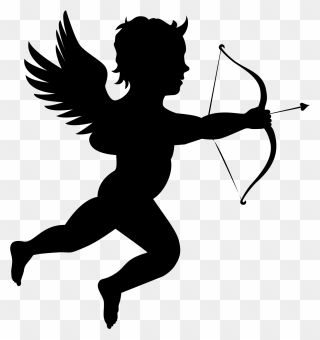 Onlinelabels Clip Art - Cupid Silhouette Png Transparent Png