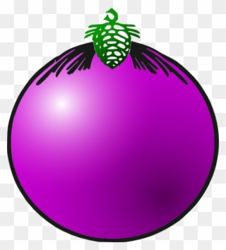 Purple Bauble Clip Art At - Christmas Bauble Clip Art - Png Download