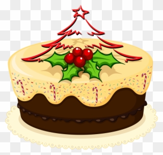 Clipart Transparent Download F B Orig - Christmas Cake Clipart - Png Download
