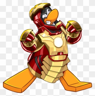 Penguin Wearing Ironman 3 Mark 42 Armor - Club Penguin Iron Man Clipart