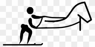 File - Skijoring Pictogram - Svg - Nordic Combined Clipart