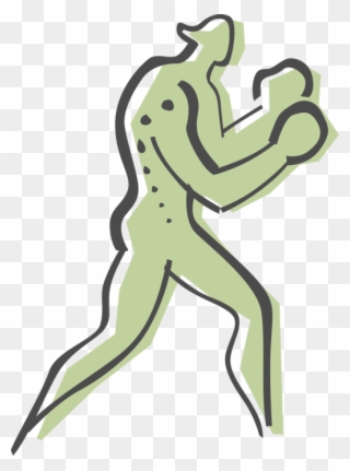 Vector Illustration Of Prizefighter Pugilist Boxer Clipart