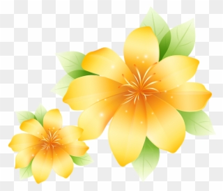 Large Yellow Flower Clipart - Yellow Flowers Images Clipart - Png Download