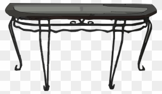 Table Furniture Glasstop - Clip Art Transparent Table - Png Download