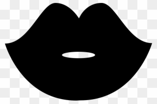 Woman Black Lips Shape Comments - Circle Clipart