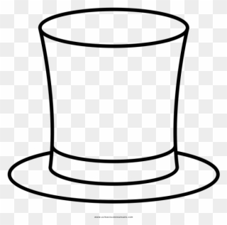 Image Not Found Or Type Unknown - Top Hat Coloring Page Clipart