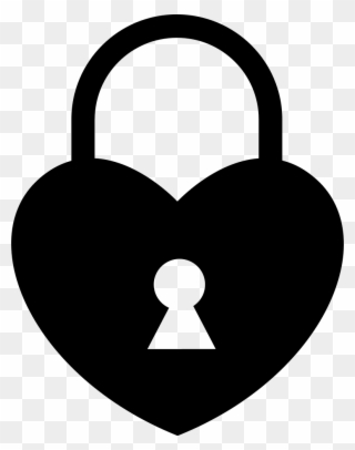 Shaped Locked Svg Png Icon Free Download - Heart Shaped Lock Vector Clipart