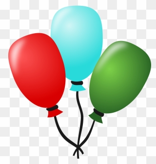 Arty Clip Art Download - Three Balloons Tied Together - Png Download