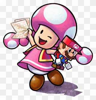 Don't Let The Pink Fool You - Mario And Luigi Paper Jam Toadette Clipart
