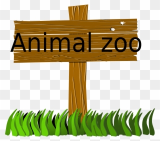 Animal Zoo Sign Clip Art At Clker - Clip Art Png From The Zoo Transparent Png