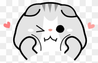 Cat Kawaii Cute Gato Chibi Tierno Blush Sonrojo Animal - Picsart Stickers Kawaii Clipart