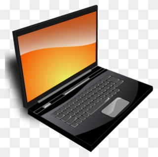 Notebook Clipart Orange - Branded Laptop - Png Download