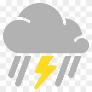 Simple Weather Icons Mixed Rain And Thunderstorms Svg - Scattered Thunderstorm Weather Symbol Clipart