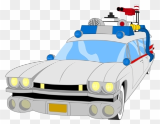 Ghostbusters Vector Car Png Black And White Stock - Ghostbuster Car Clip Art Transparent Png