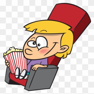 Movie Kid Fan Mascot - Cartoon Popcorn And Movie Clipart