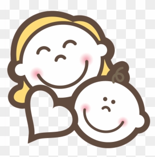 Baby And Mom Smile Transprent Png Free - Mom And Baby Cartoon Clipart