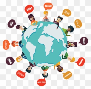 Identifying Low And High Context Communication Part - World Map With Peoples Faces Clipart