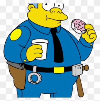 The Simpsons Clipart Police Officer - Chief Wiggum - Png Download