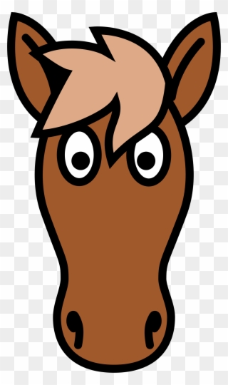 Big Image - Simple Clipart Horse Head - Png Download