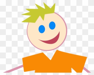 Smiley Clipart Child - Stick People With Clothes - Png Download