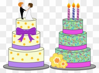 Wedding Cake - Birthday Cake Clipart