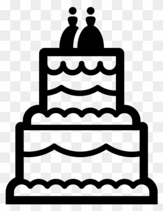 Wedding Cake Rubber Stamp - Wedding Cake Clipart
