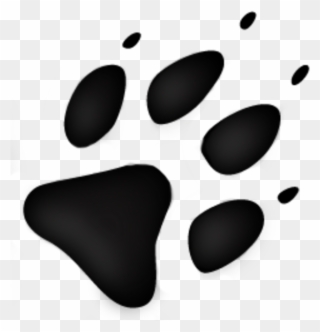 Wolf Tracks Clip Art - Logo With Animal Footprint - Png Download