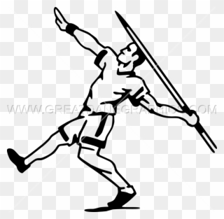 Javelin Thrower Production Ready Artwork For T - Javelin Throw Clip Art - Png Download
