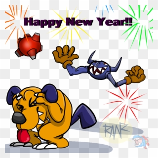 Happy New Year There's Not A Lot Of Art Of These Guys - Cartoon Clipart