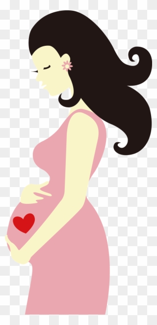 Aura Drawing Pregnant - Pregnant Woman Cartoon Drawing Clipart