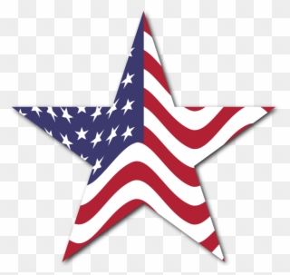 All Photo Png Clipart - Star With American Flag Transparent Png