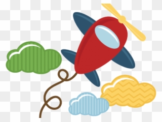 Cute Clipart Airplane - Silhueta Avião Infantil - Png Download