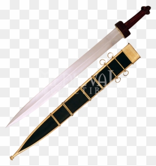 Longsword Drawing Straight Sword Clip Art Freeuse - Drawing - Png Download