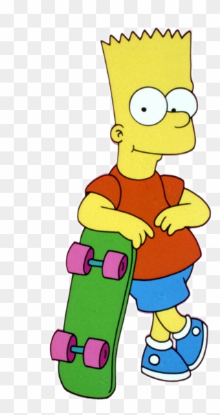 Inhalte Des Waldhessenverzeichnisses - Bart Simpson With Skateboard Clipart