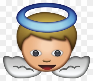 Download White Baby Island - Angel Emoji Png Clipart