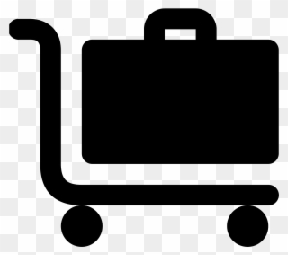 Graphic Free Library Carts Clipart Trolley Bag - Luggage Trolley Icon - Png Download