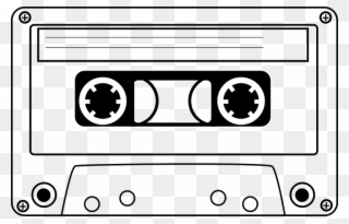 R - O - Hutch - Love It - Black And White Cassette Tape Clipart - Png Download