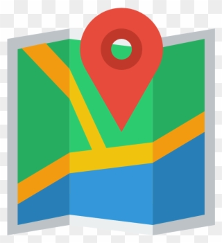Location Clipart Flat Map - Map Icon - Png Download