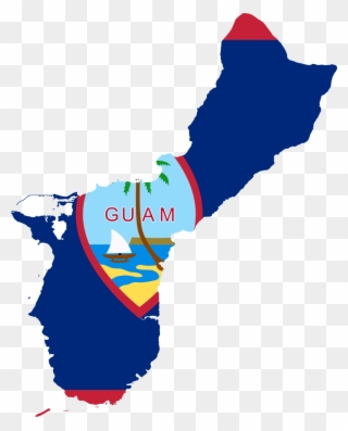 Open - Flag Map Of Guam Clipart