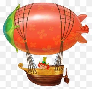 Blimp - Hot Air Balloon Clipart