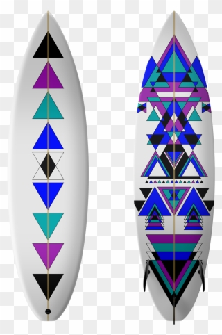 Retro Clipart Surfboard - Tablas De Surf Diseños - Png Download