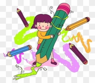 Png Transparent Stock Paintbrush Cartoon Painting Child - Cartoon Pencil Color Png Clipart