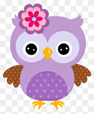 Corujinha Lilas 05 Imagens Png Pink Orange Baby Shower - Purple Owl Clipart Transparent Png