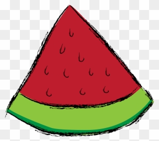 Jpg Black And White Download Watermelon Food Clip Art - Gambar Ilustrasi Buah Semangka - Png Download