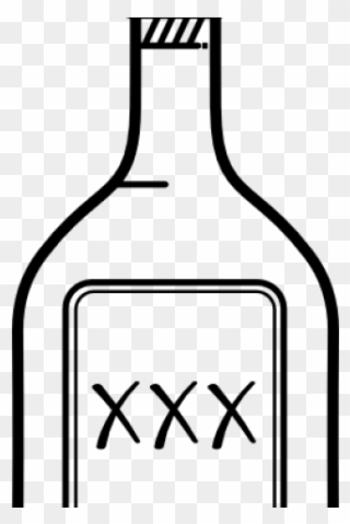 Boose Clipart Cocktail Drink - Alcohol Bottle Black And White - Png Download