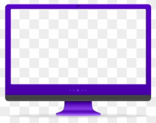 Computers Clipart Purple - Computer Monitor - Png Download