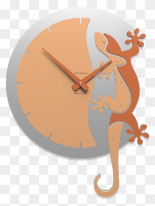 Callea Design Geko Orologio Moderno Da Parete Legno Clipart